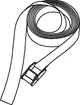 TECE Spanngurt in Form eines gerollten Bands mit einem integrierten Verschluss, geeignet zur Sicherung und Befestigung von Materialien.